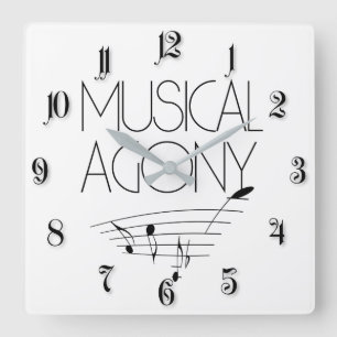 Reloj Cuadrado Musical agony