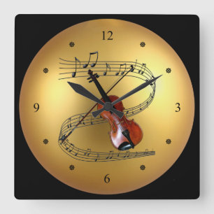 Reloj Cuadrado ~ ~Musical del fondo del Golden Globe del ~ de la