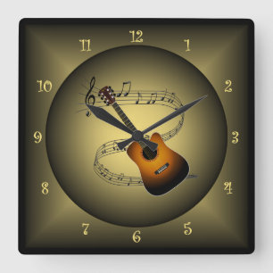 Reloj Cuadrado ~ ~Musical del ~Scale del instrumento del globo