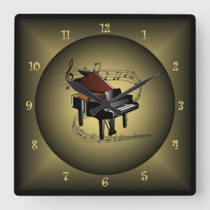 Reloj Cuadrado ~ ~Musical del ~Scale del instrumento musical del