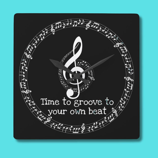 Reloj Cuadrado Músico de Wall Clock, nota musical de los Navidade (Subido por el creador)
