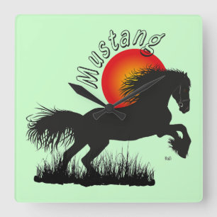 Reloj Cuadrado Mustang Pferdeliebhaber Uhr