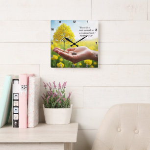Reloj Cuadrado Mustard Seed: La simple verdad de la fe