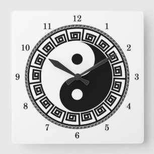 Reloj Cuadrado Muy divertido Yin y Yang