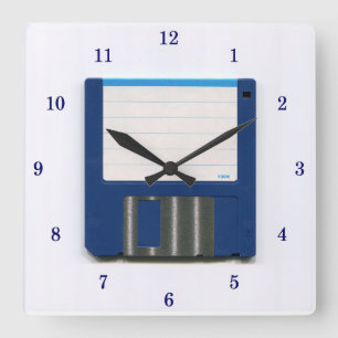 Reloj Cuadrado Muy Guay Floppy Disk Wall Clock
