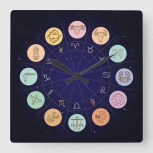 Reloj Cuadrado Muy Guay Zodiac Wall Clock