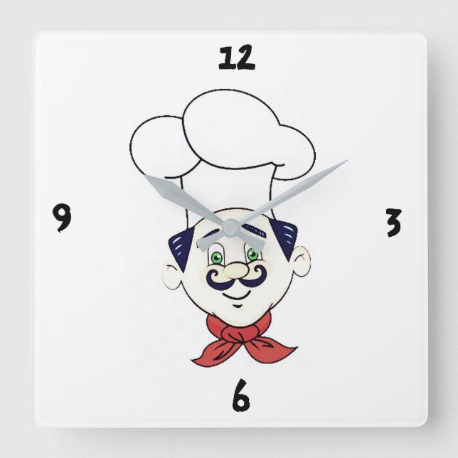 RELOJ CUADRADO **MY FAVORITE CHEF** CLOCK (Anverso)