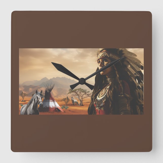 Reloj Cuadrado My Native Homeland (Anverso)