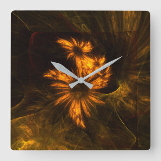 Reloj Cuadrado Mystique Garden Resumen Plaza de Arte