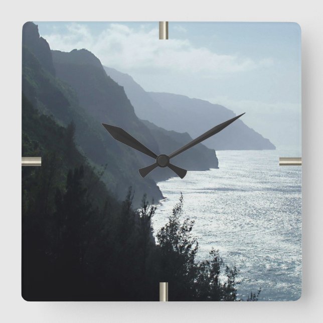 Reloj Cuadrado Na Pali Coast (Anverso)
