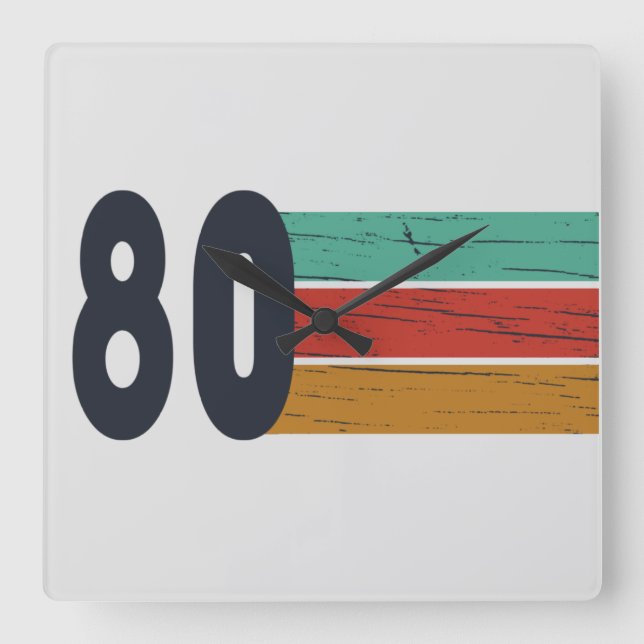 Reloj Cuadrado Nacido en 1980 como regalo de cumpleaños (Anverso)
