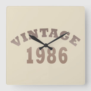 Reloj Cuadrado Nacido en 1986 como regalo de cumpleaños vintage