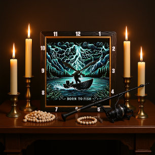 Reloj Cuadrado Nacido en Fish Aquatic Lightning