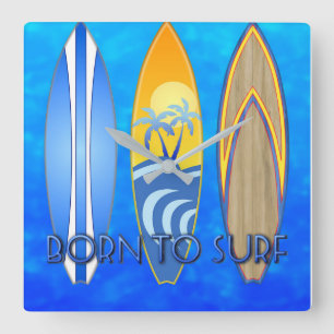 Reloj Cuadrado Nacido Para El Surf