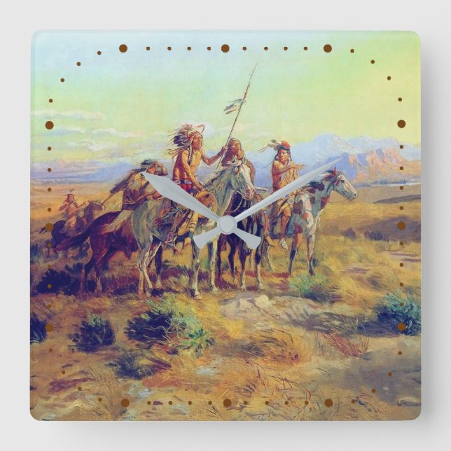 Reloj Cuadrado Naciones Originarias Los Scouts CM Russell Native  (Anverso)