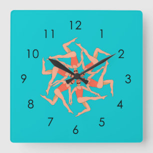 Reloj Cuadrado Nadadores artísticos - Natación sincronizada