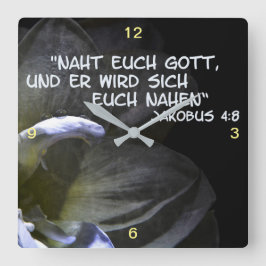 Reloj Cuadrado Naht euch Gott...