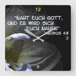 Reloj Cuadrado Naht euch Gott...
