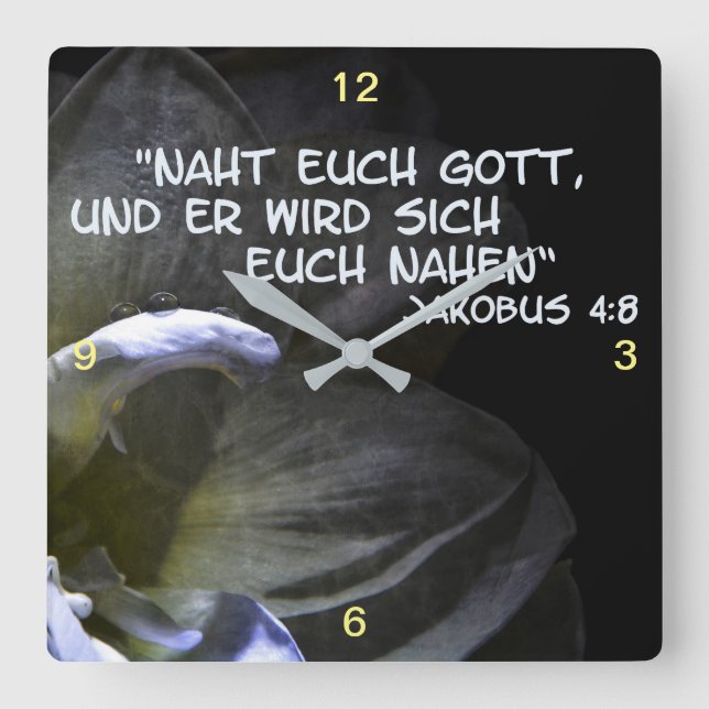 Reloj Cuadrado Naht euch Gott... (Anverso)