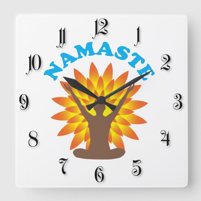 Reloj Cuadrado Namaste (Anverso)