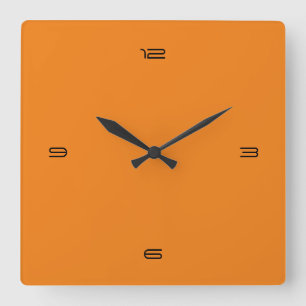 Reloj Cuadrado Naranja 