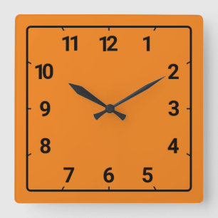 Reloj Cuadrado Naranja