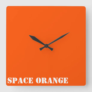 Reloj Cuadrado naranja espacial