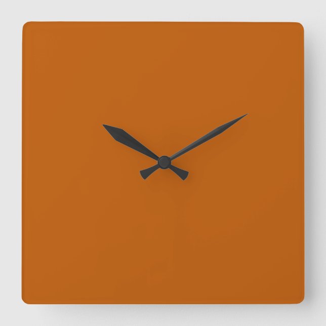 Reloj Cuadrado Naranja quemado (Anverso)
