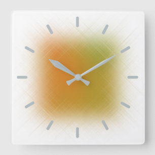 Reloj Cuadrado Naranja Resumen de Pastel y Lime