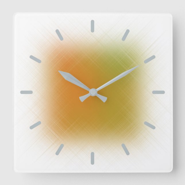 Reloj Cuadrado Naranja Resumen de Pastel y Lime (Anverso)