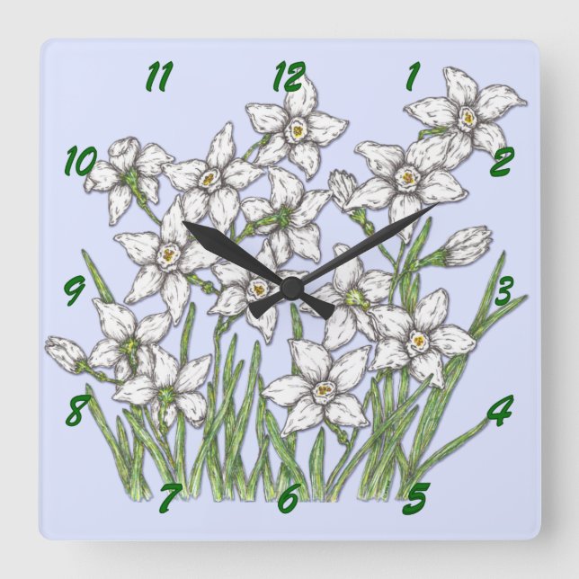 Reloj Cuadrado Narciso (Anverso)