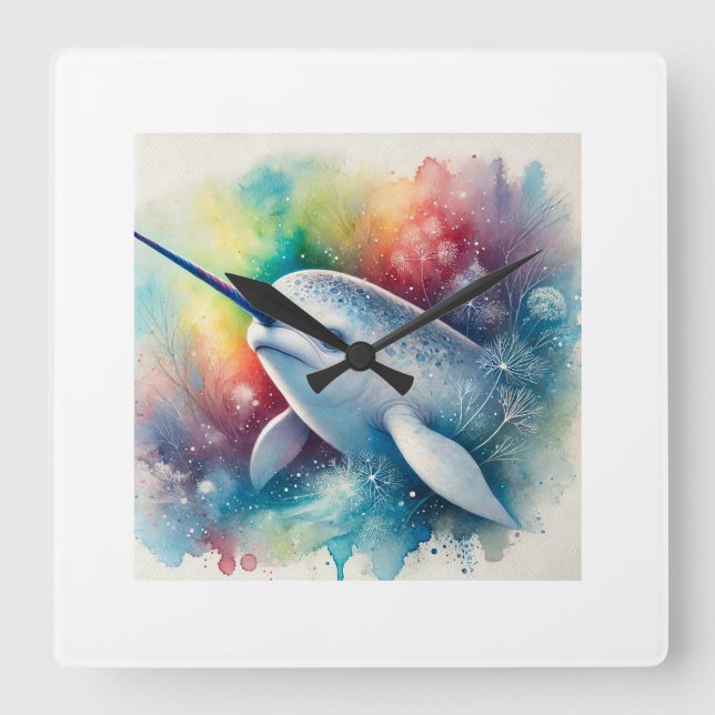 Reloj Cuadrado Narwhal Majesty 170724AREF115 - Watercolor (Anverso)