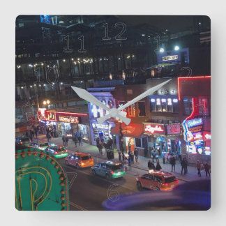 Reloj Cuadrado Nashville Tennessee Downtown Honky Tonks