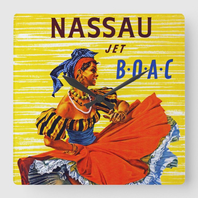 Reloj Cuadrado Nassau Jet (Anverso)