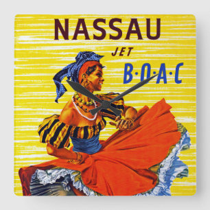 Reloj Cuadrado Nassau Jet