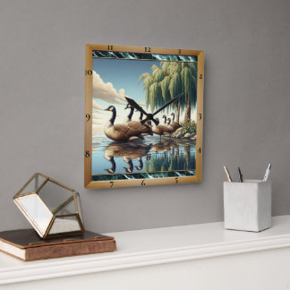Reloj Cuadrado Naturaleza geesa elegante
