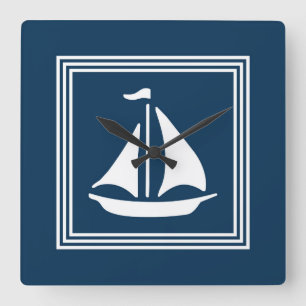 Reloj Cuadrado Nautical design