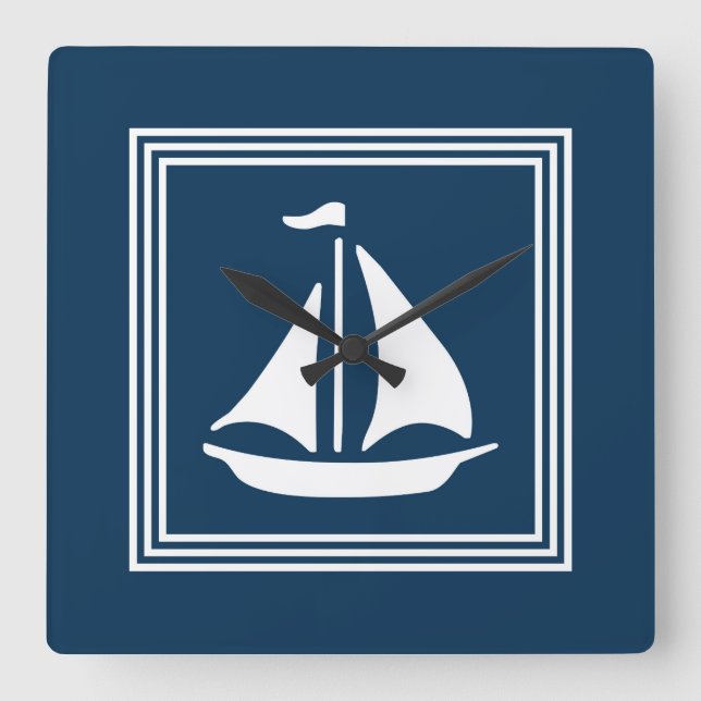 Reloj Cuadrado Nautical design (Anverso)