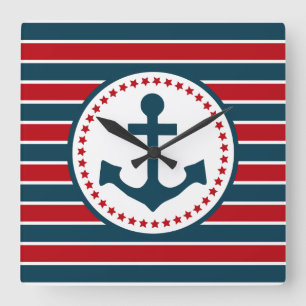 Reloj Cuadrado Nautical design