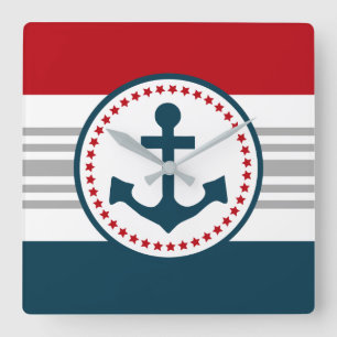 Reloj Cuadrado Nautical design