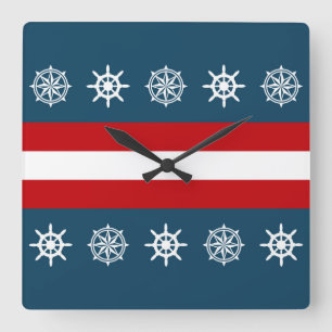 Reloj Cuadrado Nautical themed design