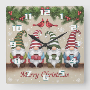 Reloj Cuadrado Navidad adorable