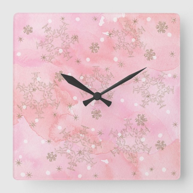Reloj Cuadrado Navidad Art Deco (Anverso)