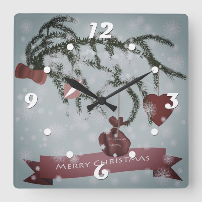 Reloj Cuadrado Navidades (Anverso)