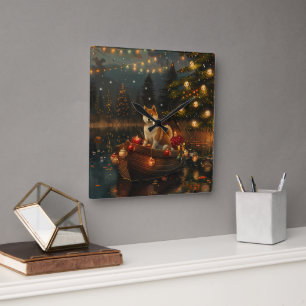Reloj Cuadrado Navidades Akita Festividad