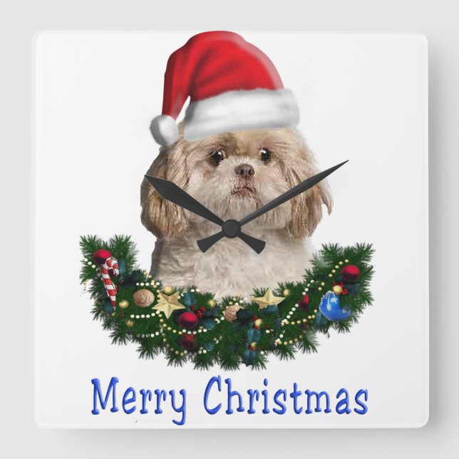 Reloj Cuadrado Navidades de animales (Anverso)