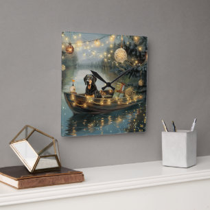 Reloj Cuadrado Navidades del atún rojo