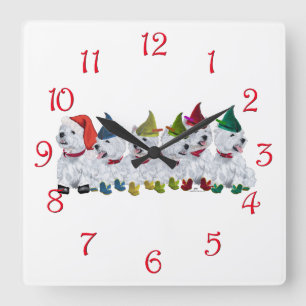 Reloj Cuadrado Navidades Elves