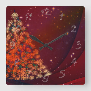 Reloj Cuadrado Navidades feriados