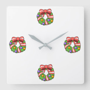 RELOJ CUADRADO **NAVIDADES LLEVAN A LOS NAVIDADES OH A LA LUZ** R